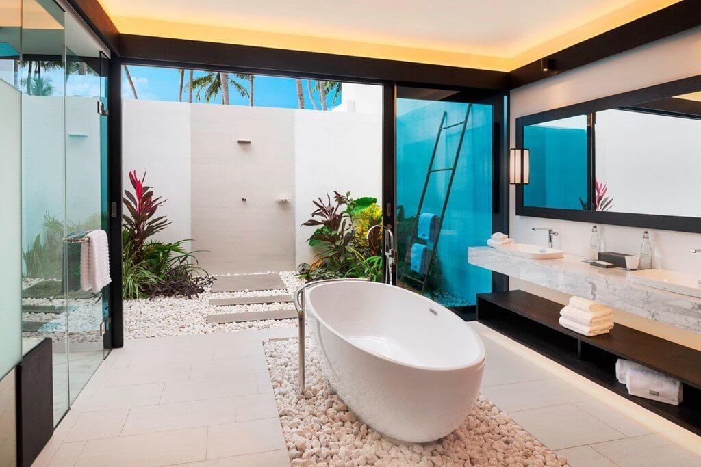 Westin Maldives Miriandhoo Resort-Island Villa with Pool-Bathroom