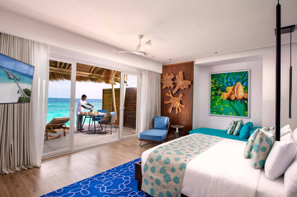 emerald maldives 水上別墅臥室